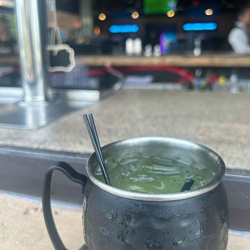 Mule cocktail from Baxter's Arcade