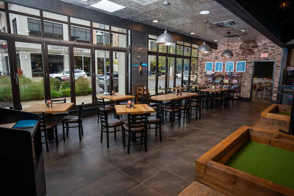 Baxter's Arcade tables in dining area, Canonsburg, PA