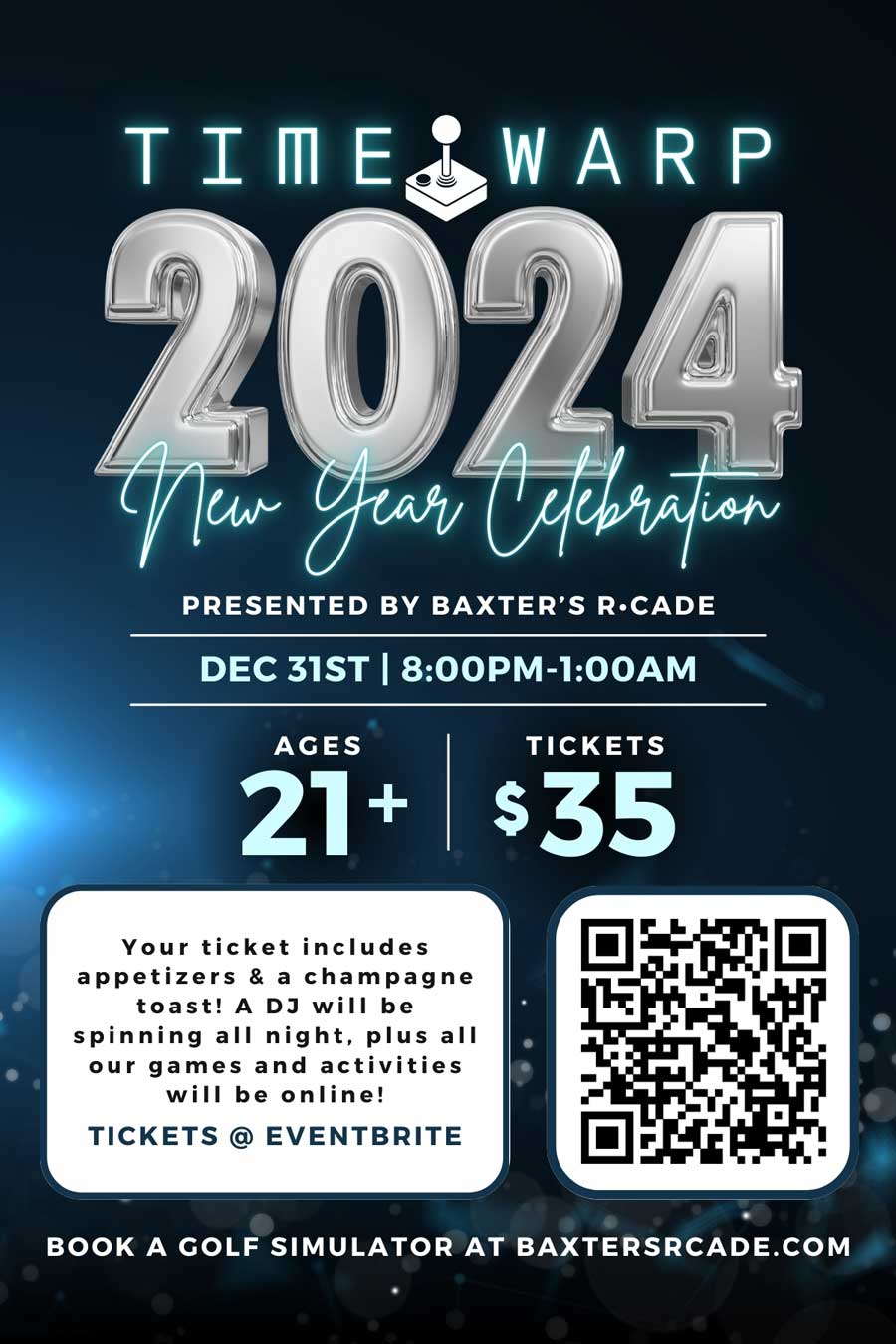 Baxters Arcade New Years 2024 Party December 31